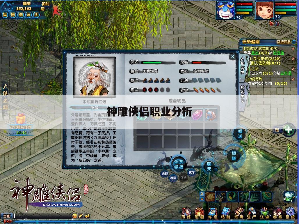 神雕侠侣职业分析